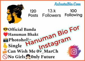 Hanuman Ji Bio For Instagram 