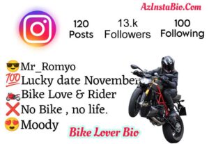 Bike Lover Bio For Instagram 