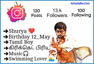 Tamil Bio For Instagram 