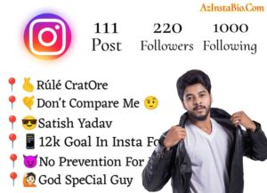 Instagram Yadav Bio 