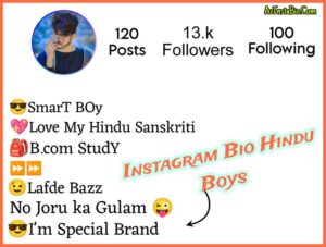 Instagram Bio For Hindu Boys 