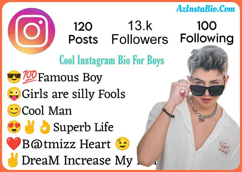 Cool Instagram Bio For Boys 