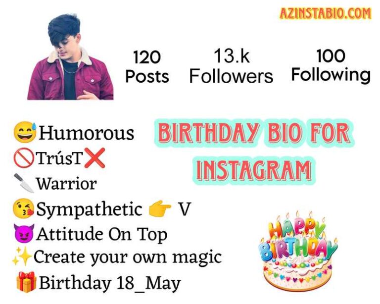 Instagram Birthday Bio For Boys