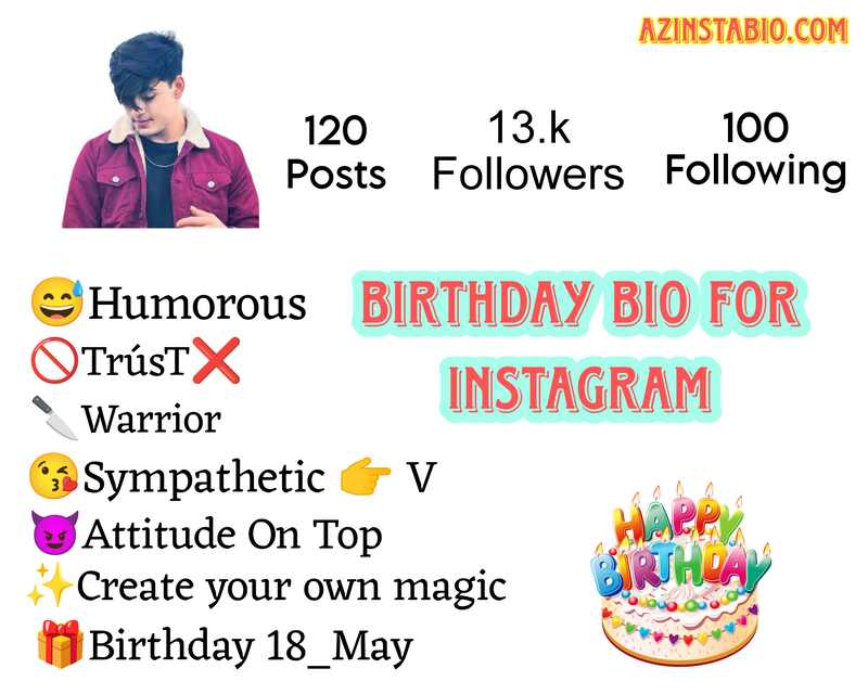 Instagram Birthday Bio For Boys