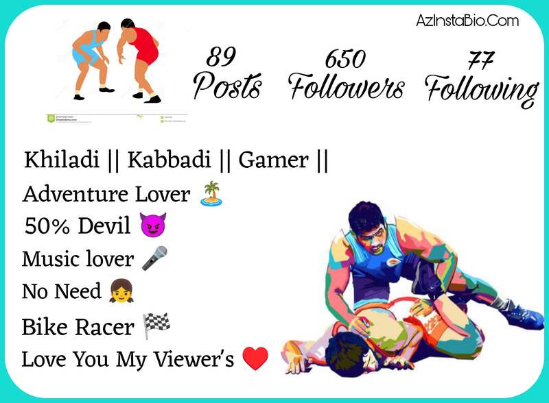 Instagram Bio For Kabaddi Lovers