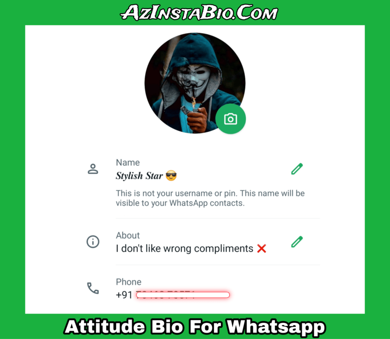 Attitude Bio For Whatsapp 