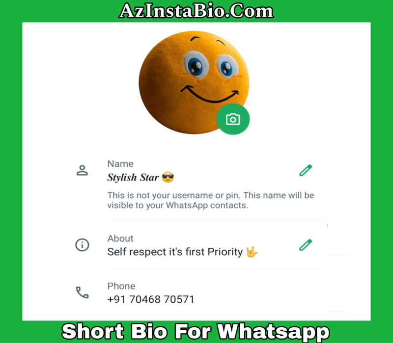 Short Bio For Whatsapp 