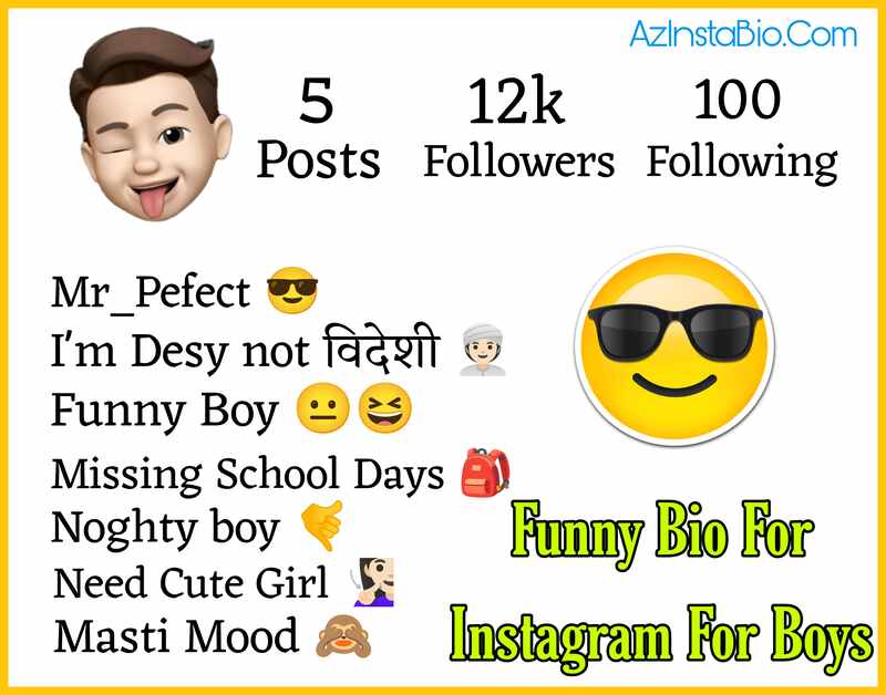 Funny Bio For Instagram For Boys 